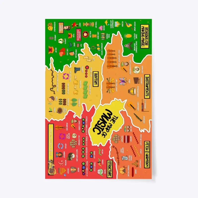 Map of Music Poster